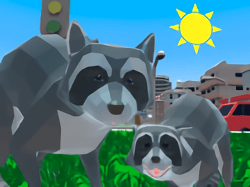 Приключения Енота: Городской Симулятор 3Д